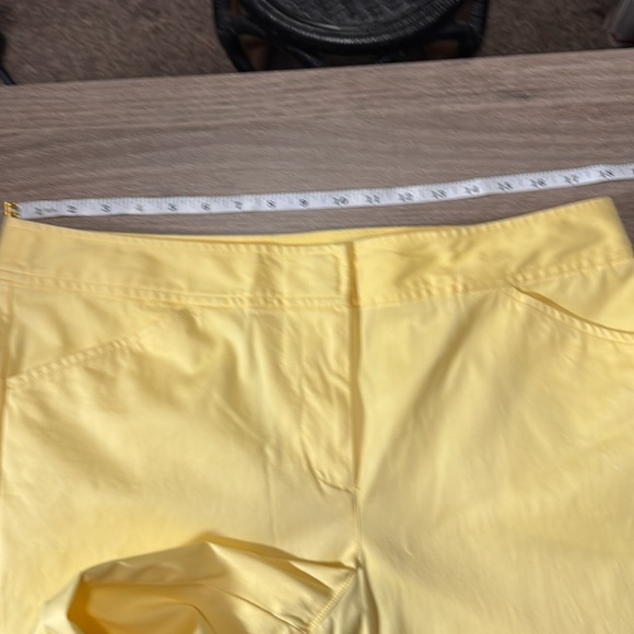 Venezia capri pants size 16 W Yellow Cotton Blend Pants vibrant summer - Picture 8 of 11